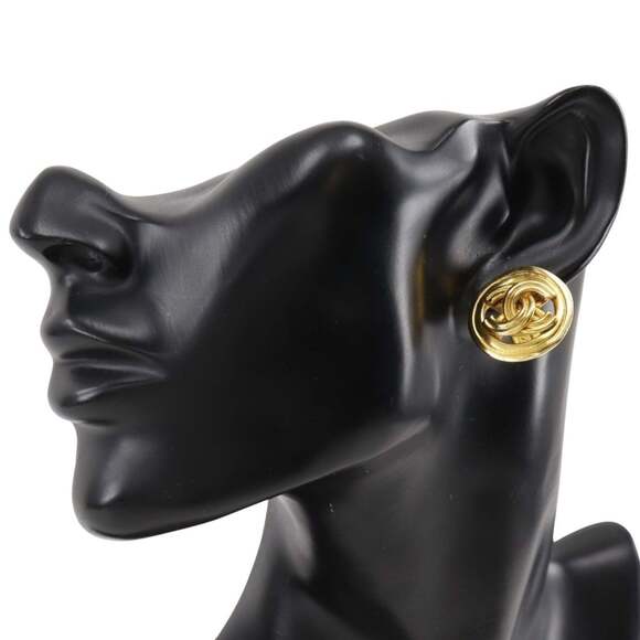 CHANEL Authentic Logo Earrings - Picture 2 of 10